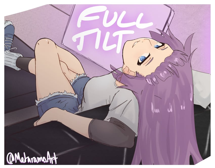 senjougahara hitagi (monogatari) drawn by metarama