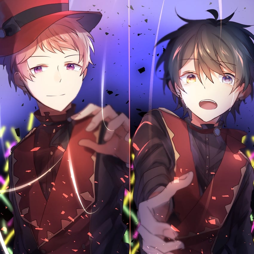 kagehira mika and itsuki shu (ensemble stars!) drawn by yam_niku