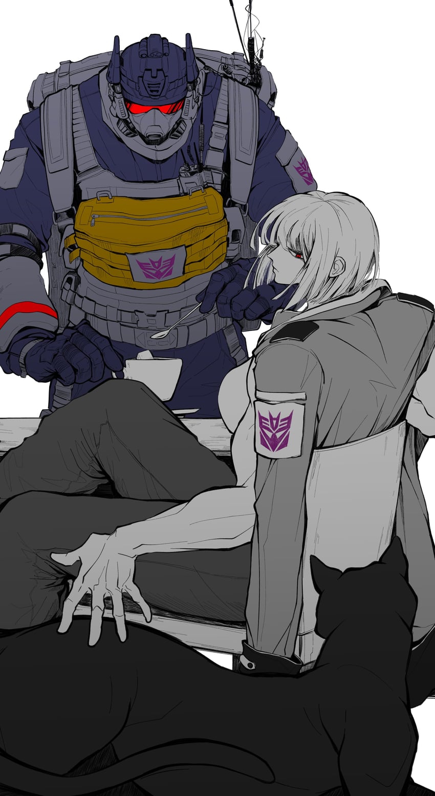 megatron, soundwave, and ravage (transformers and 2 more) drawn by kkoribyeol_tf