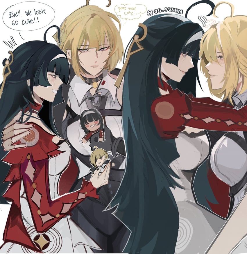 evelyn chevalier and astra yao (zenless zone zero) drawn by rozen_(og_rozen)