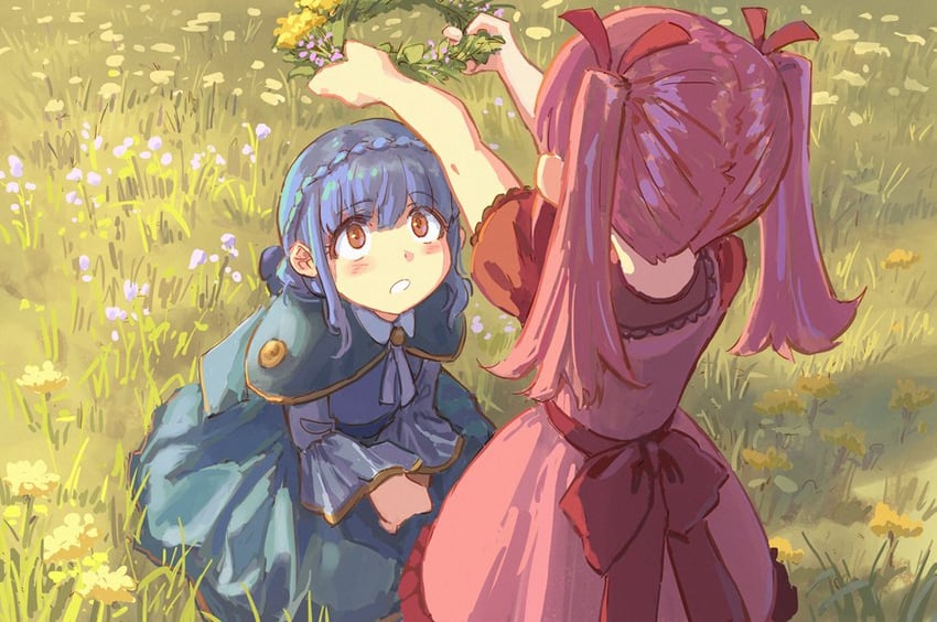 hilda valentine goneril and marianne von edmund (fire emblem and 1 more) drawn by green_little