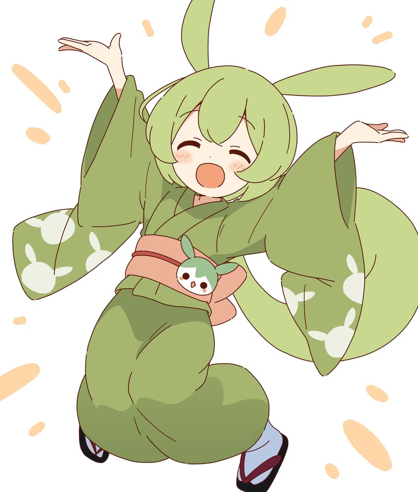 zundamon (voiceroid and 1 more) drawn by zungurimukkuri_tarou
