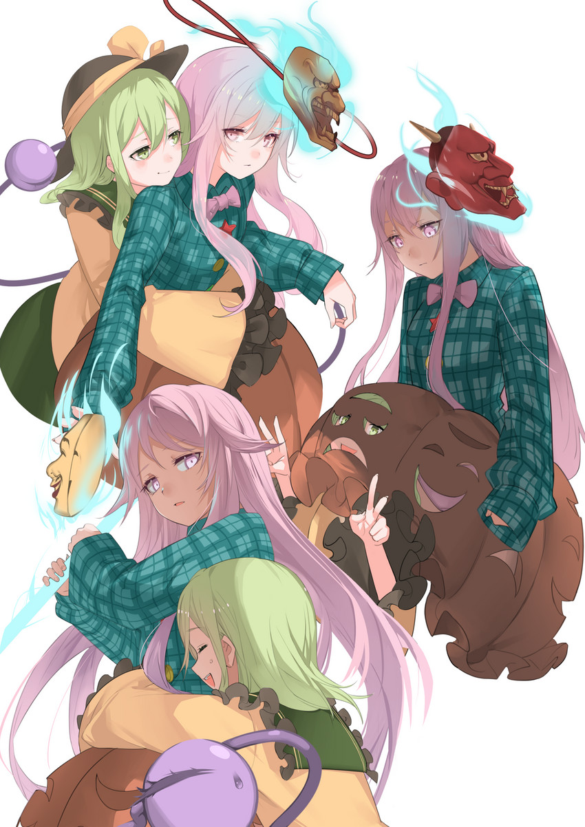 komeiji koishi and hata no kokoro (touhou) drawn by soku_(bluerule-graypray)