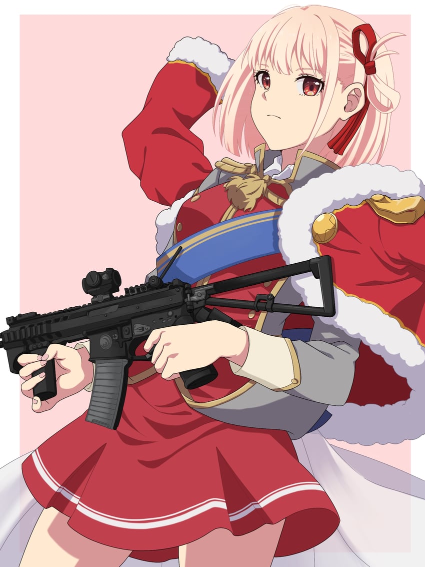 nishikigi chisato (lycoris recoil and 1 more) drawn by sapphi_(sky_dreamsky)