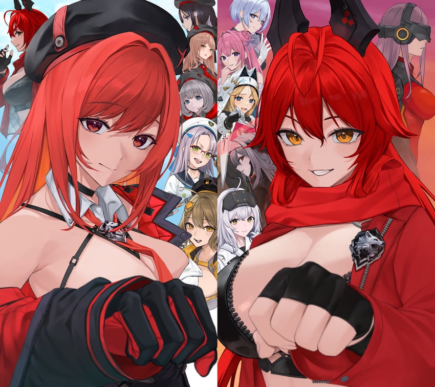 anis, red hood, dorothy, neon, rapunzel, and 8 more (goddess of victory: nikke) drawn by nagato_tsumugu
