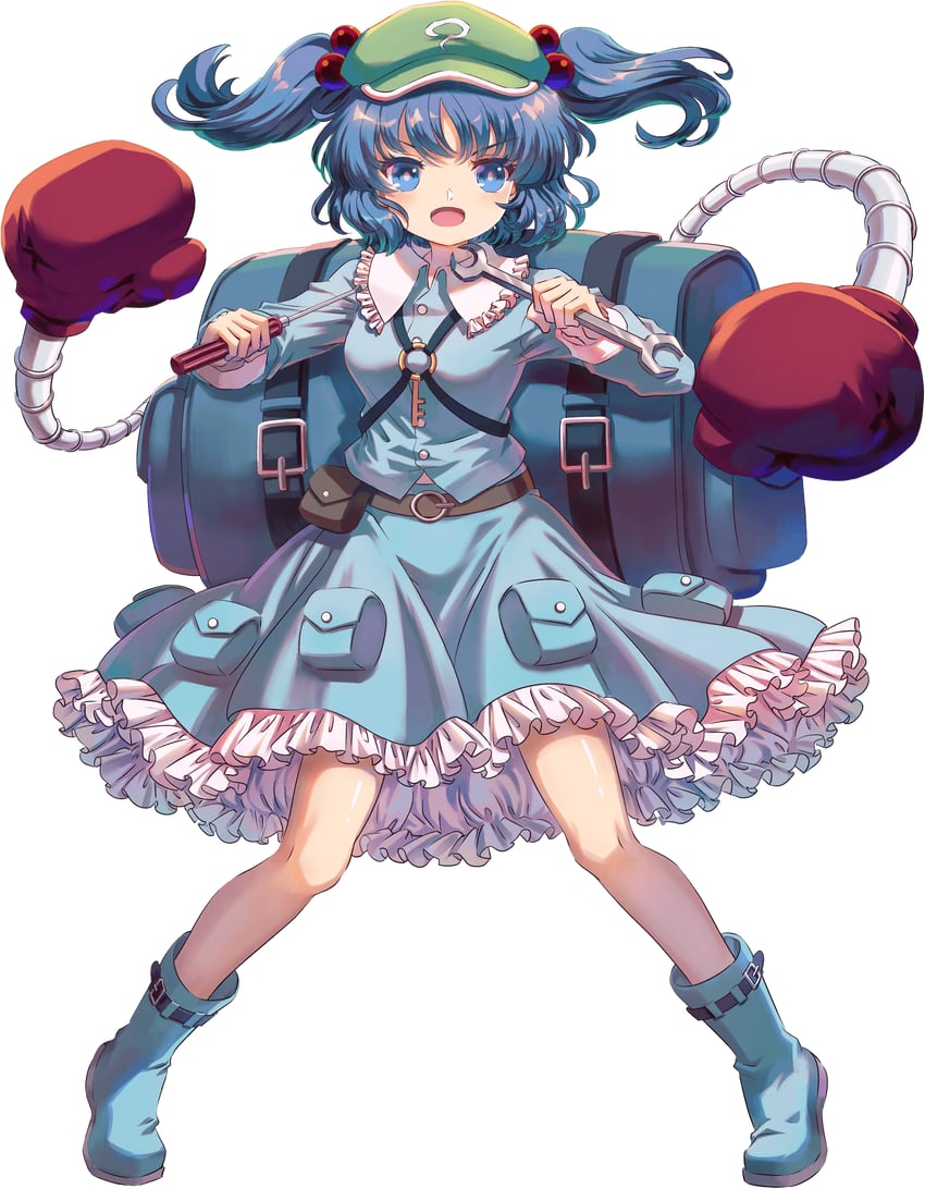 kawashiro nitori (touhou and 1 more) drawn by kumio