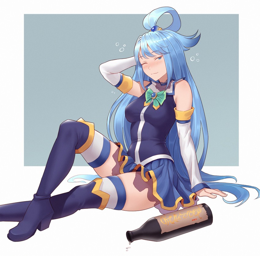 aqua (kono subarashii sekai ni shukufuku wo!) drawn by cheshirrr