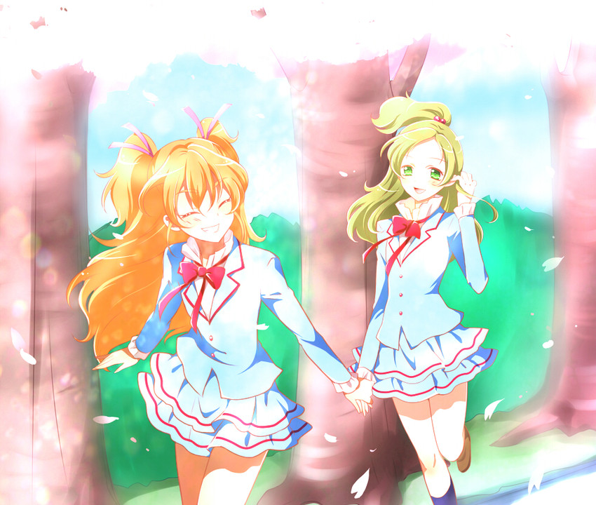 houjou hibiki and minamino kanade (precure and 1 more) drawn by kagami_chihiro