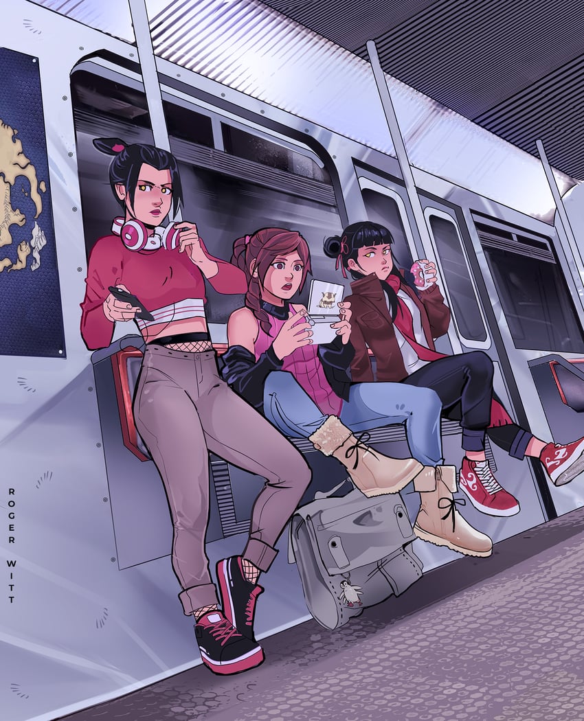 azula, ty lee, mai, and appa (avatar legends and 1 more) drawn by rogerwitt