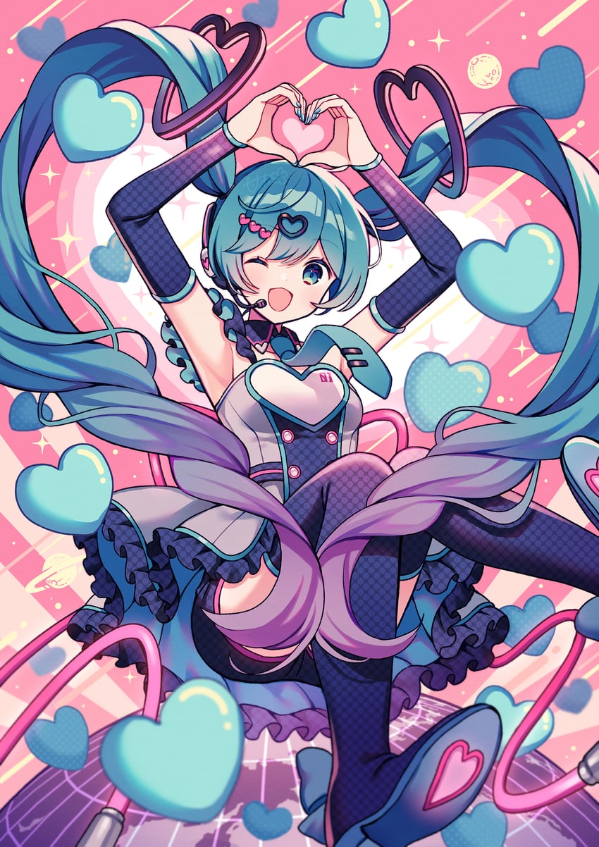 hatsune miku (vocaloid) drawn by amagi_hana