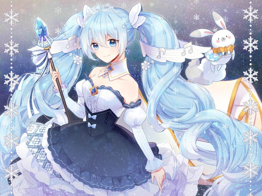 hatsune miku, yuki miku, and rabbit yukine (vocaloid) drawn by ruk_(spi1116)
