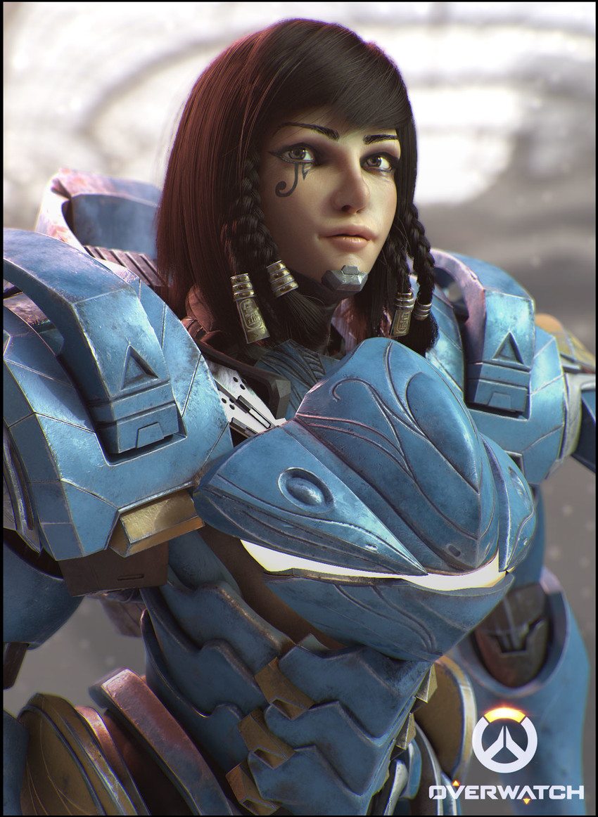 pharah (overwatch and 1 more) drawn by graxious_art