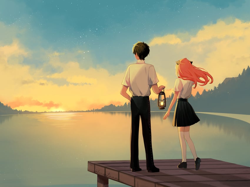 anya and damian desmond (spy x family) drawn by ducartoon