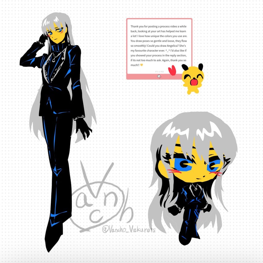 angelica (project moon and 2 more) drawn by vancho_vakurets