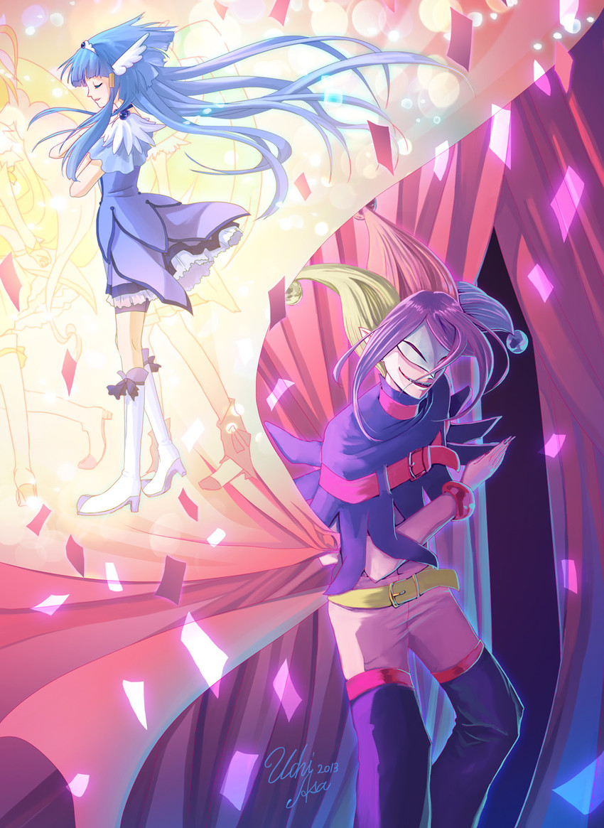 aoki reika, cure beauty, and joker (precure and 1 more) drawn by uchi-asa