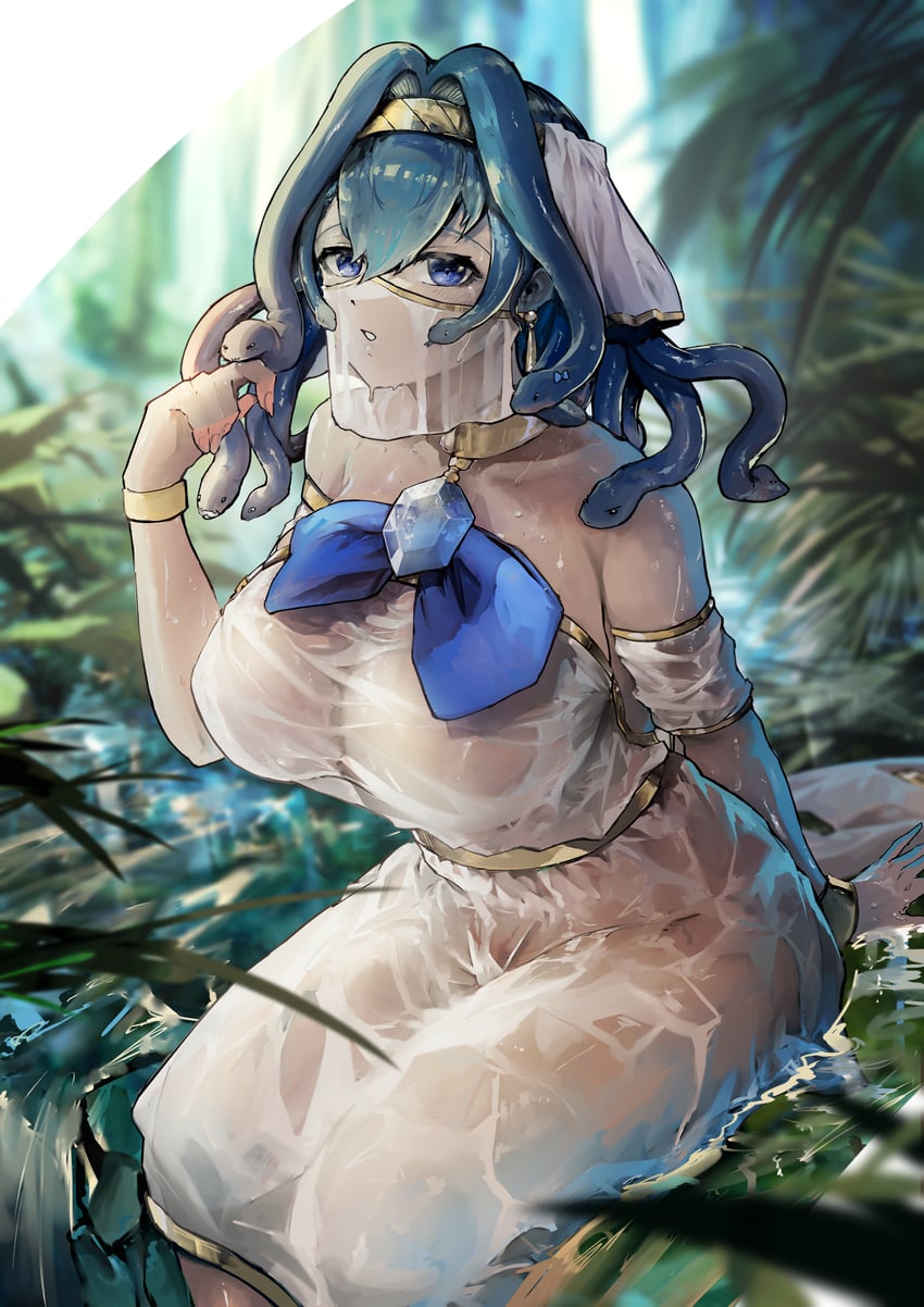 ouro kronii and medusaronii (hololive and 1 more) drawn by vyragami