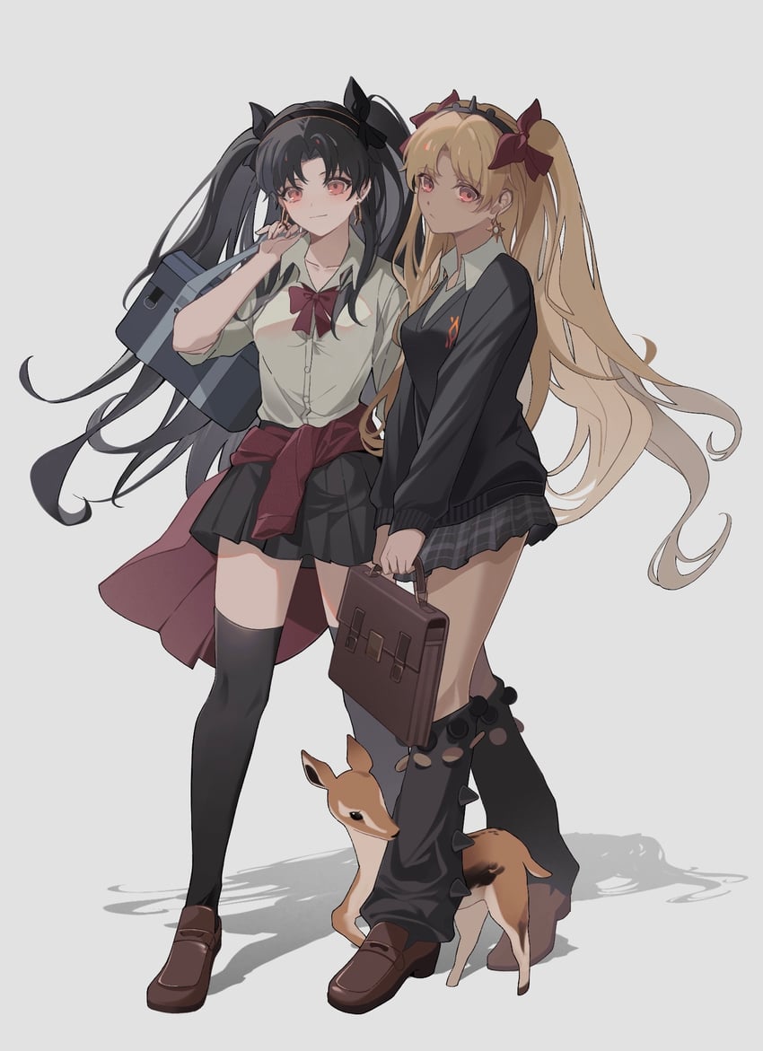 ereshkigal, ishtar, and ereshkigal alter (fate and 1 more) drawn by dullnoko