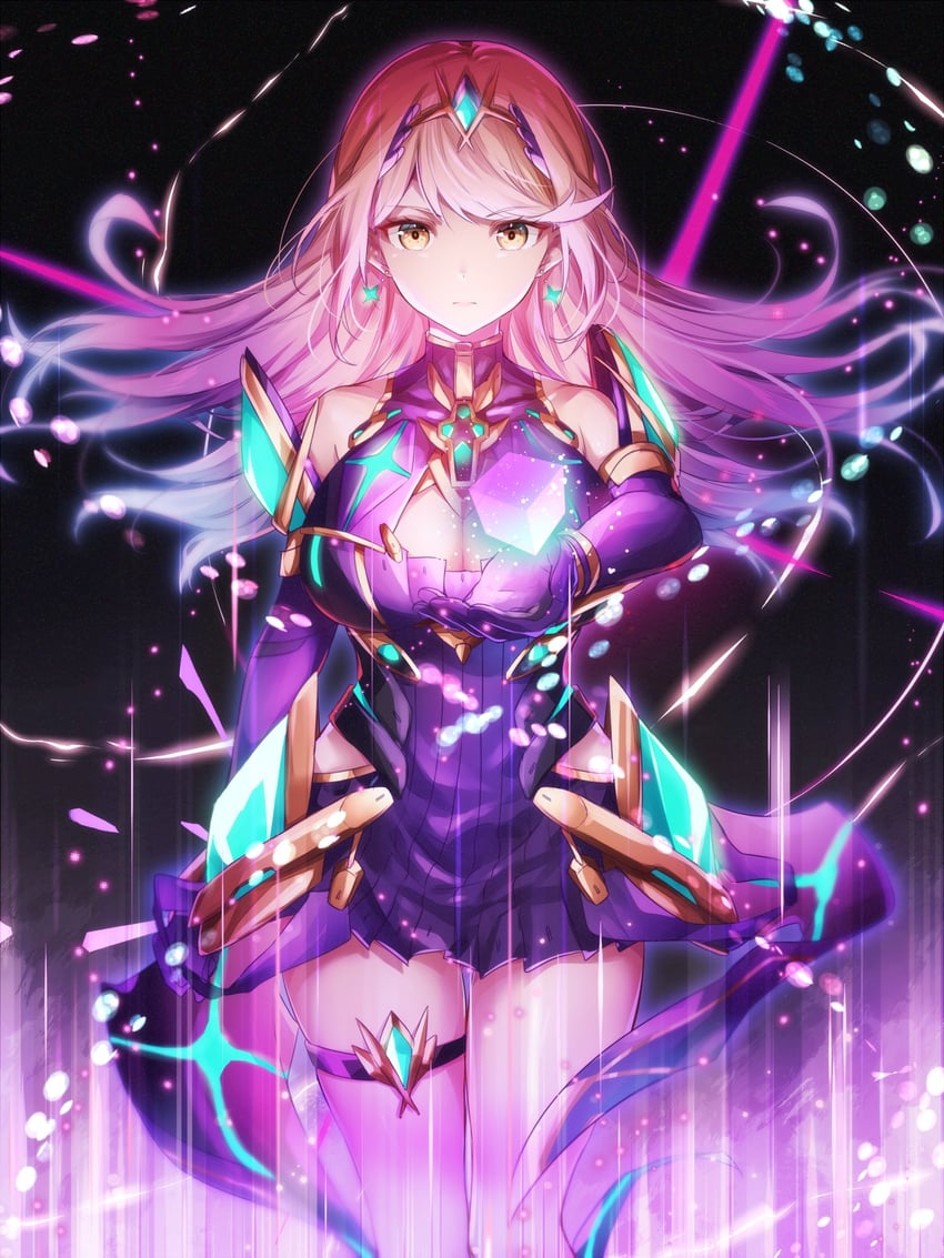 mythra (xenoblade chronicles and 1 more) drawn by ui_frara