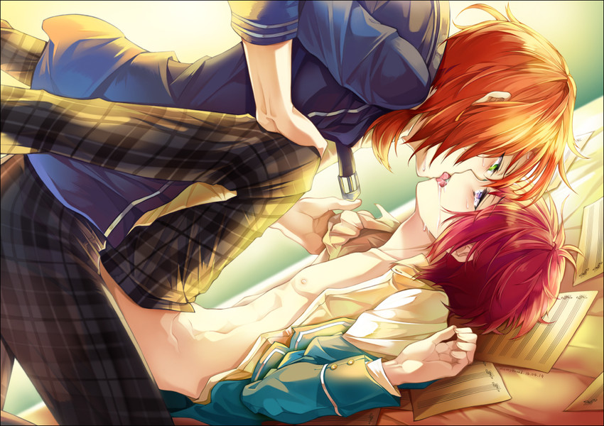 tsukinaga leo and suou tsukasa (ensemble stars!) drawn by jaebau