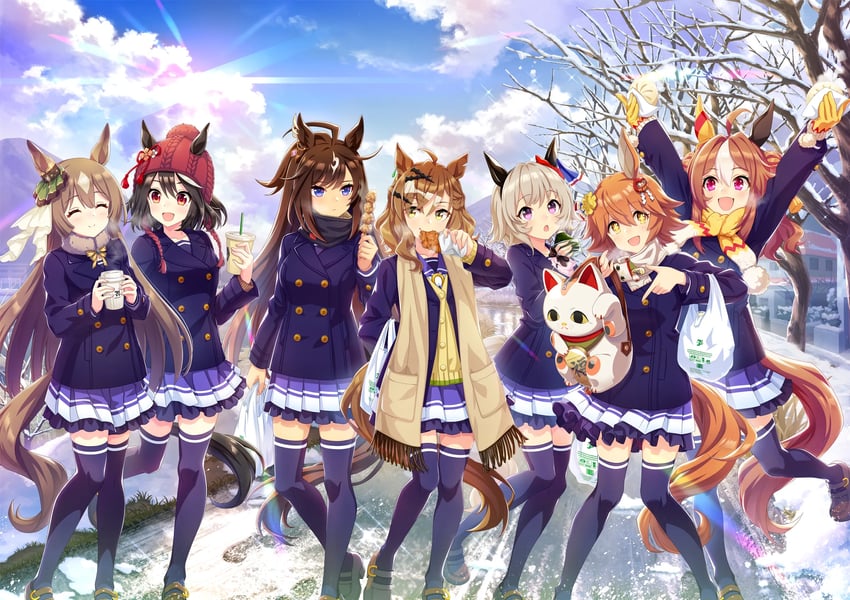 satono diamond, kitasan black, curren chan, matikanefukukitaru, jungle pocket, and 2 more (umamusume and 1 more)
