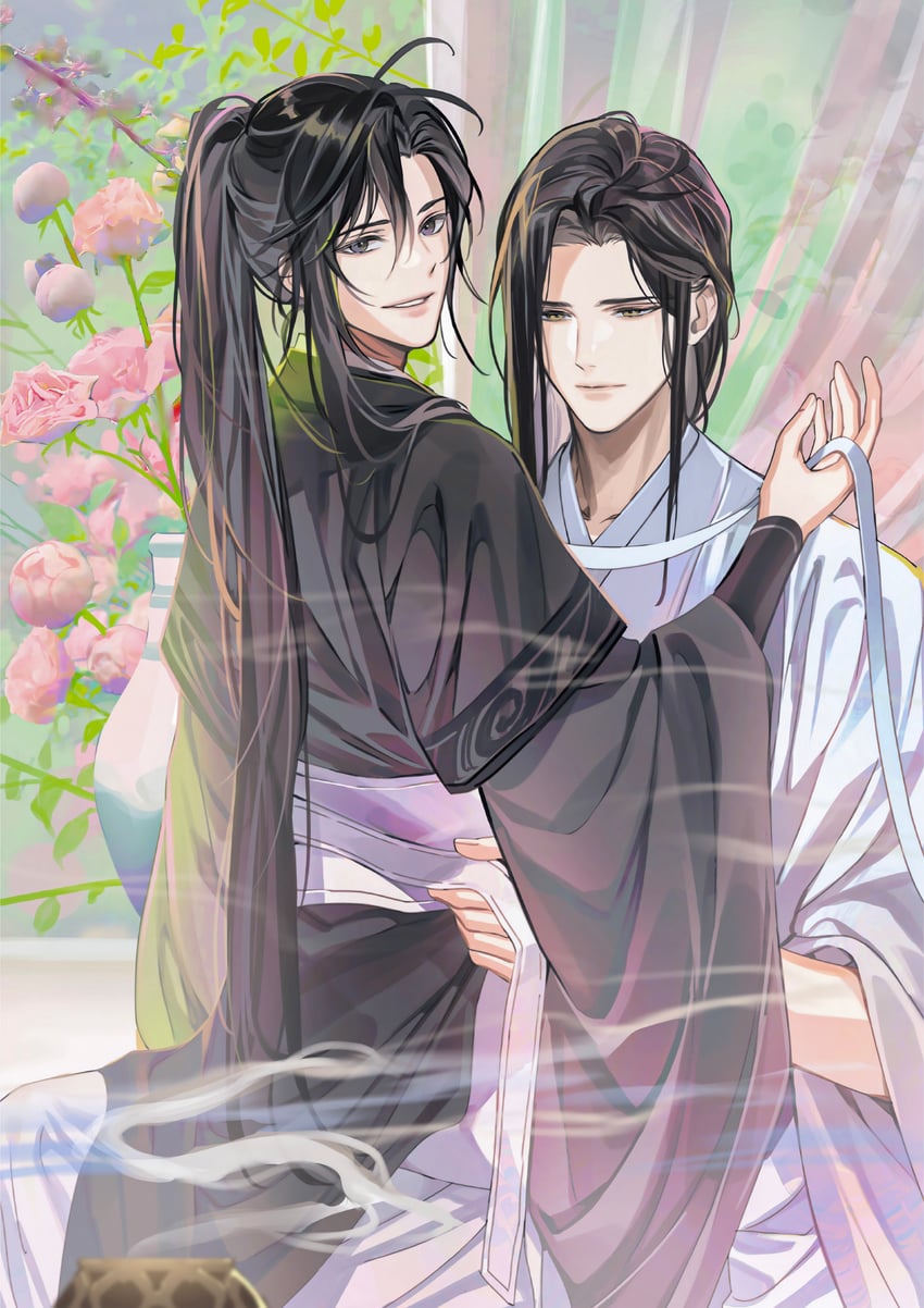 wei wuxian and lan wangji (modao zushi) drawn by gearous