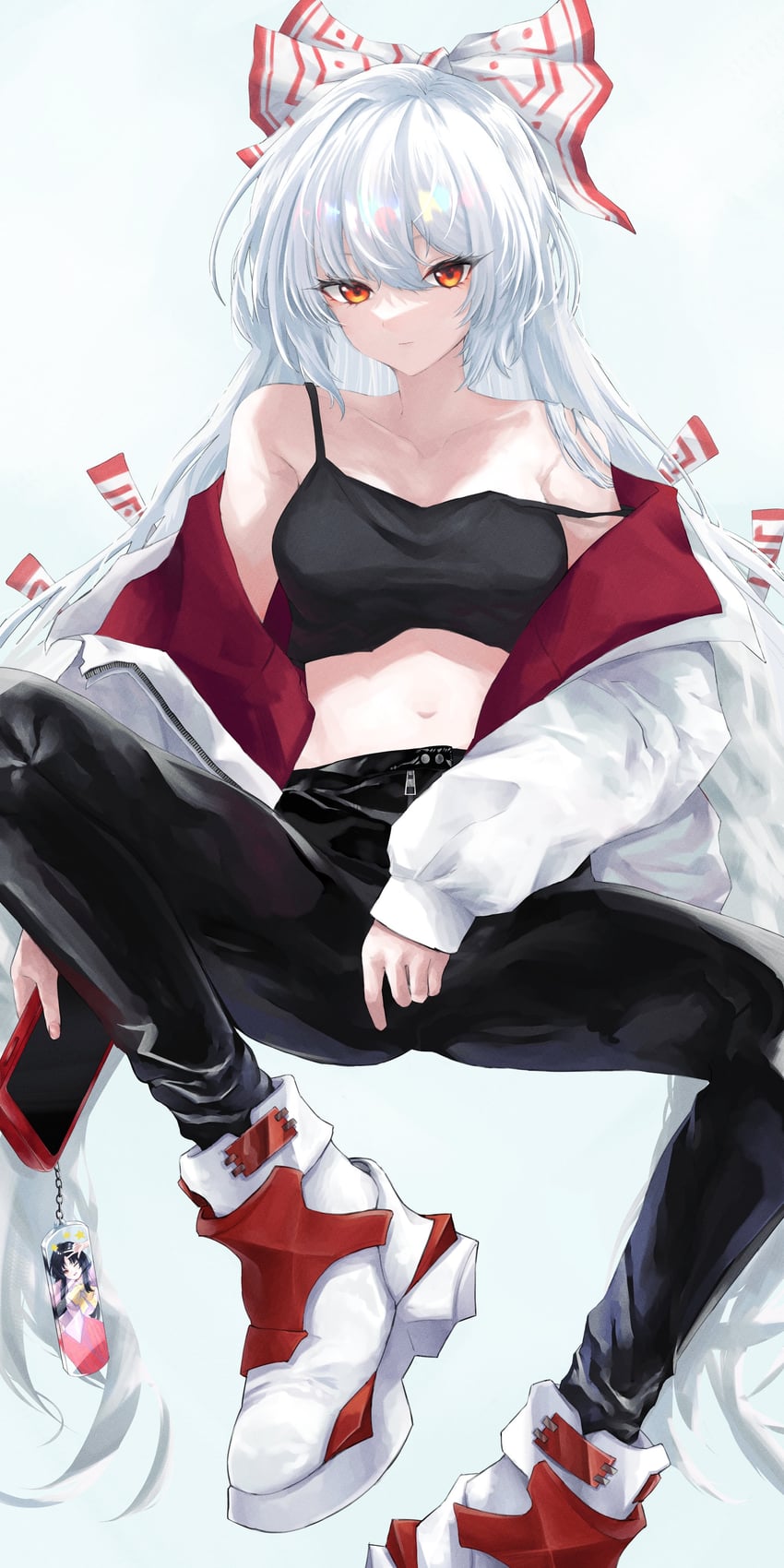 fujiwara no mokou and houraisan kaguya (touhou) drawn by tadano1129
