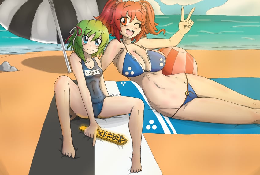 shiki eiki and onozuka komachi (touhou) drawn by noldvano