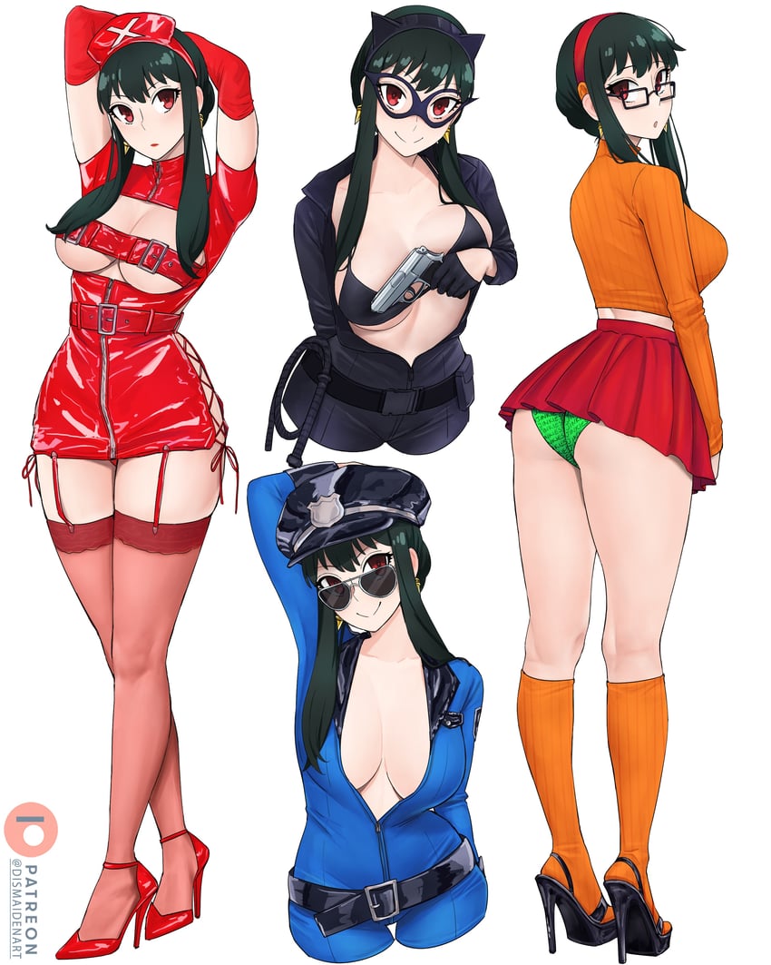 yor briar and velma dinkley (spy x family and 1 more) drawn by dismaiden