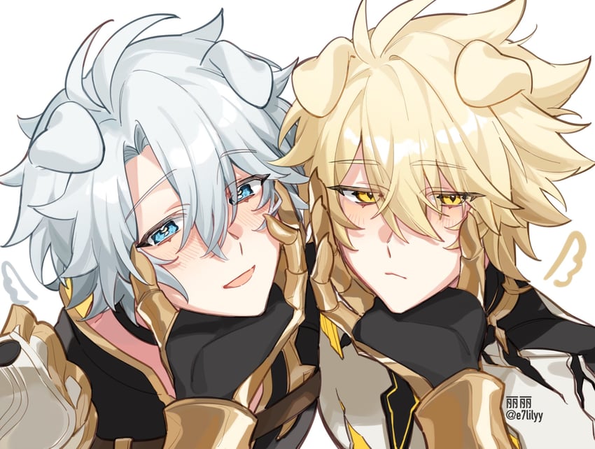 phainon and mydei (honkai and 1 more) drawn by alkalilyy