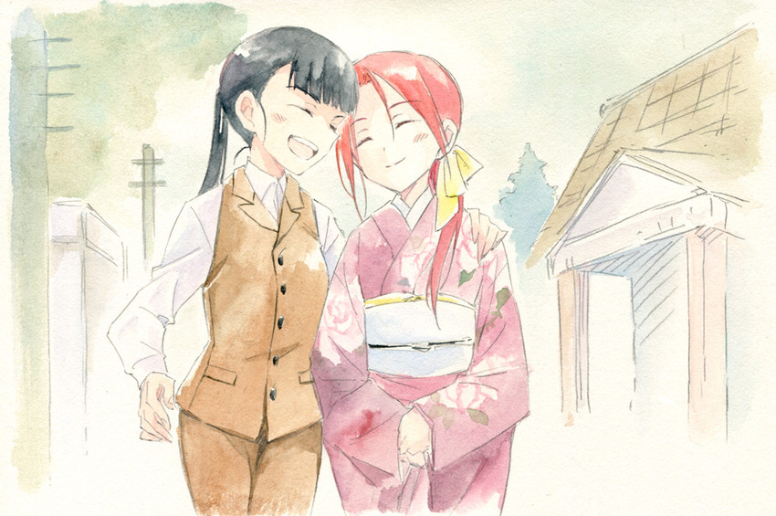 sakamoto mio and minna-dietlinde wilcke (world witches series and 1 more) drawn by agahari