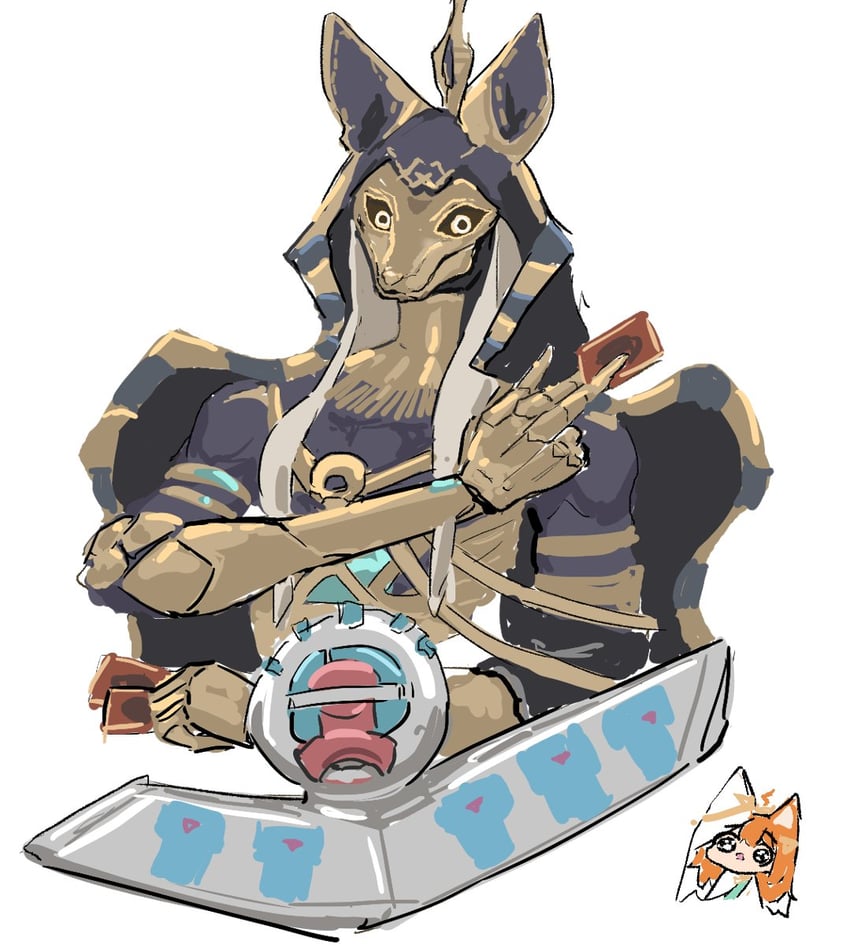 papyrus and zubayr (arknights and 1 more) drawn by toyyot