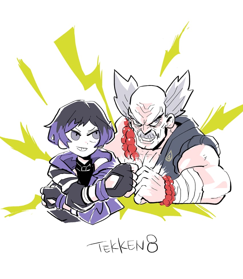 reina and mishima heihachi (tekken and 1 more) drawn by kangyaku