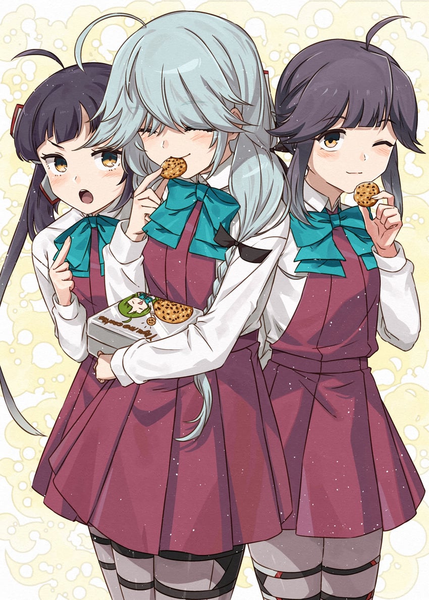 yuugumo, fujinami, hamanami, and hayanami (kantai collection) drawn by kanmiya_shinobu