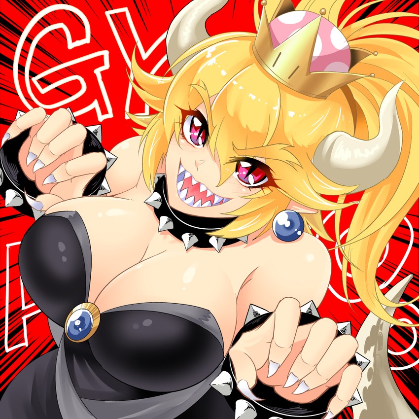 bowsette (mario and 1 more) drawn by warugaki_(sk-ii)