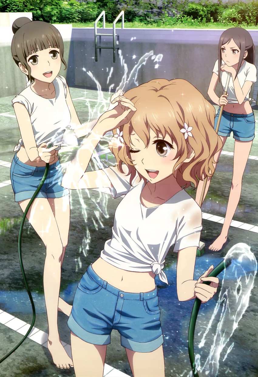 matsumae ohana, oshimizu nako, and tsurugi minko (nyantype and 1 more) drawn by fujii_yasuo