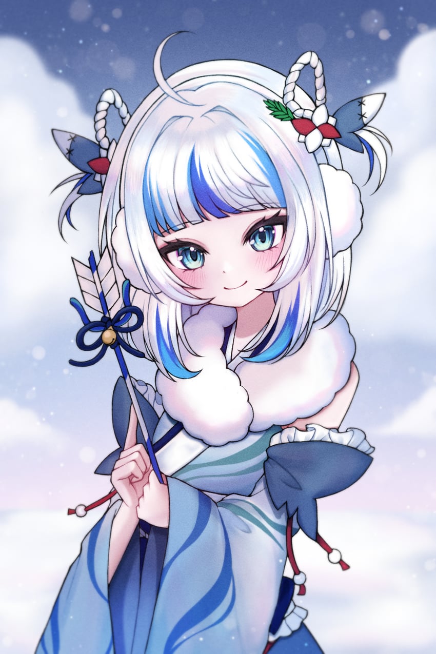 gawr gura (hololive and 1 more) drawn by kaisin_ao