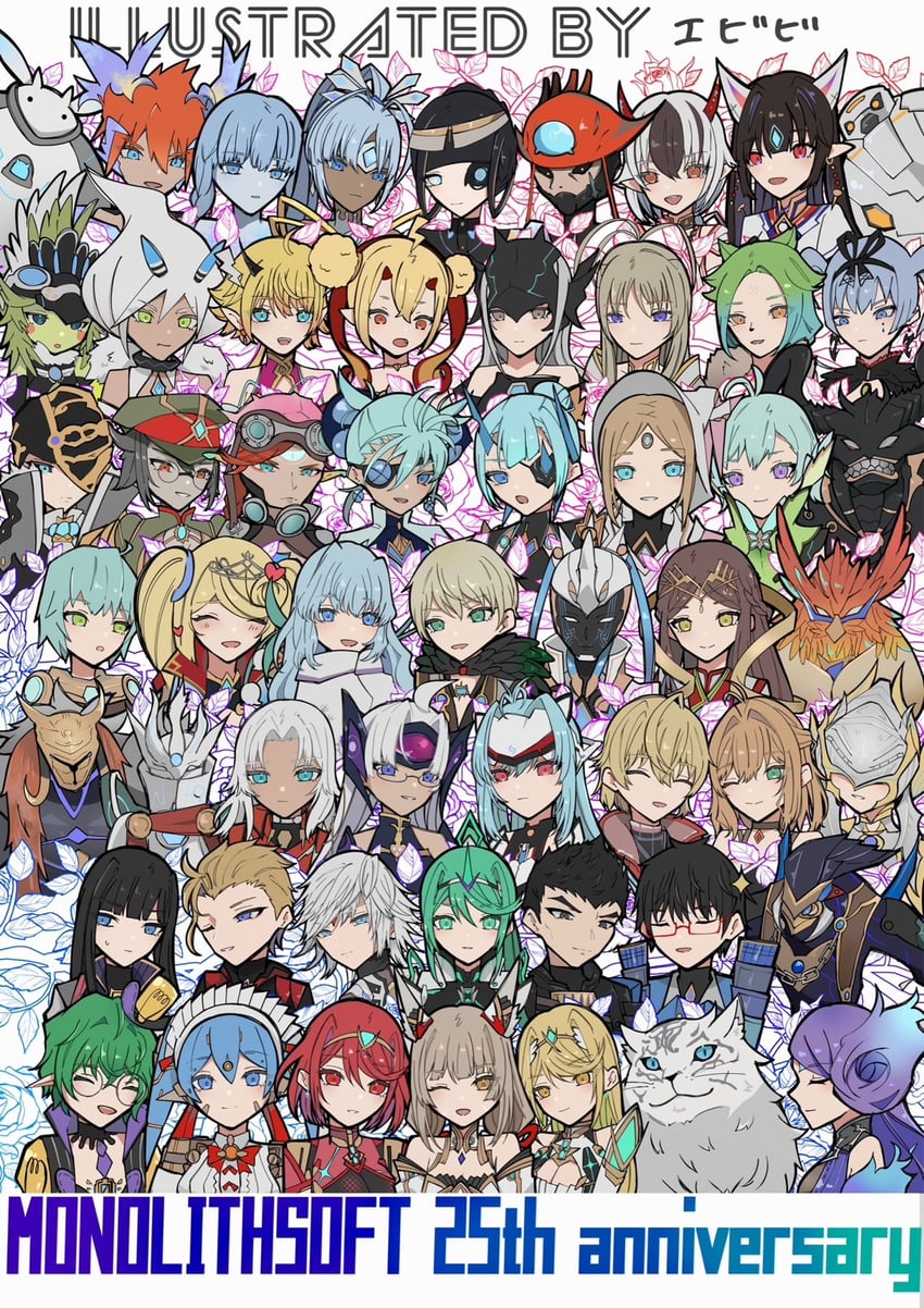 pyra, mythra, nia, rex, kos-mos, and 53 more (xenoblade chronicles and 2 more) drawn by mikaalpha293