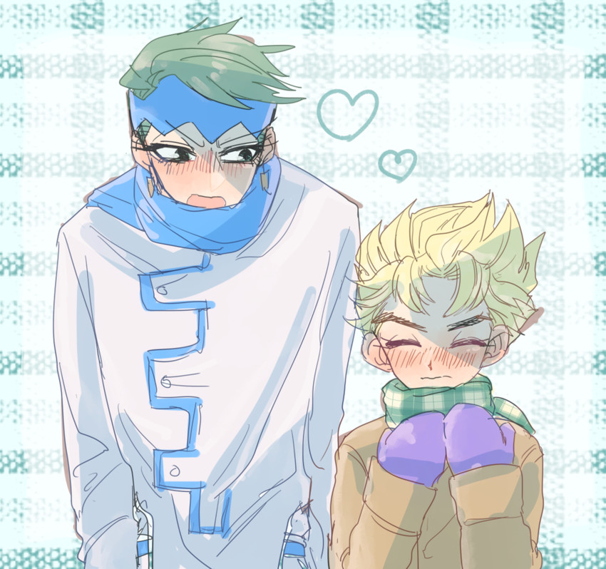 kishibe rohan and hirose koichi (jojo no kimyou na bouken and 1 more)