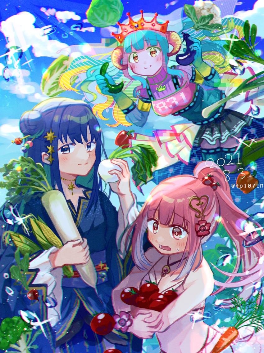 tamaki iroha, nanami yachiyo, futaba sana, and uwasa no sana (mahou shoujo madoka magica and 1 more) drawn by totte