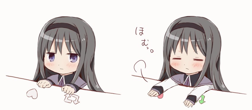 akemi homura (mahou shoujo madoka magica and 1 more) drawn by hitode