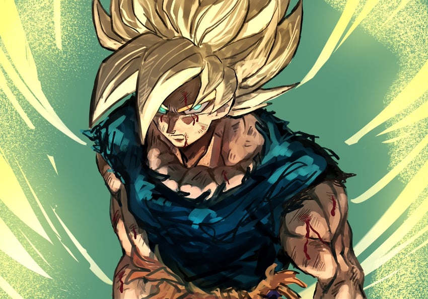 son goku (dragon ball and 1 more) drawn by 9302w_(user_wjpg8475)