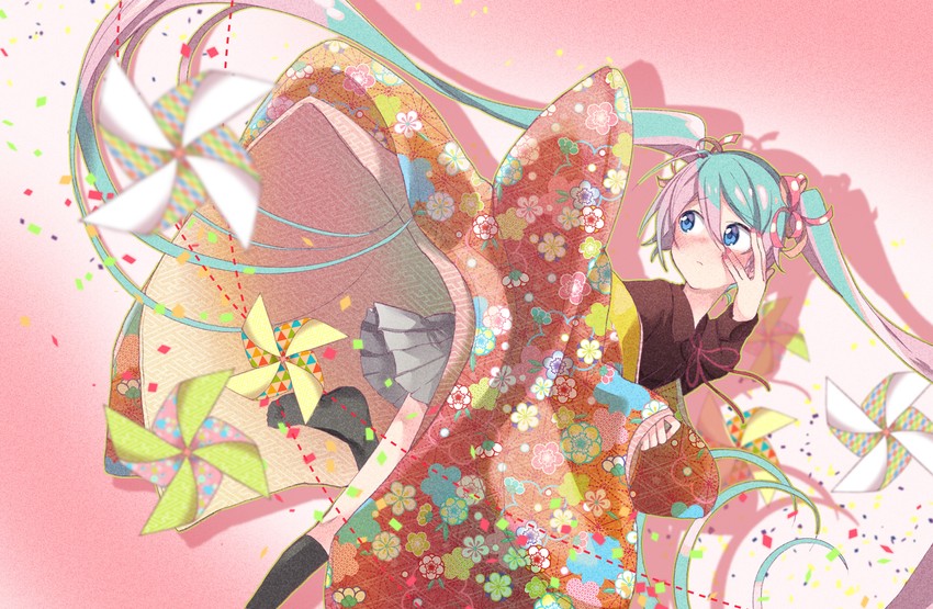 hatsune miku (vocaloid) drawn by agonasubi
