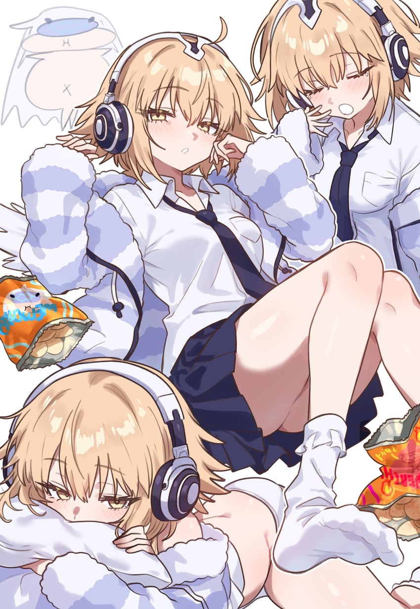 jeanne d'arc, melusine, and metatron jeanne (fate and 1 more) drawn by ebora