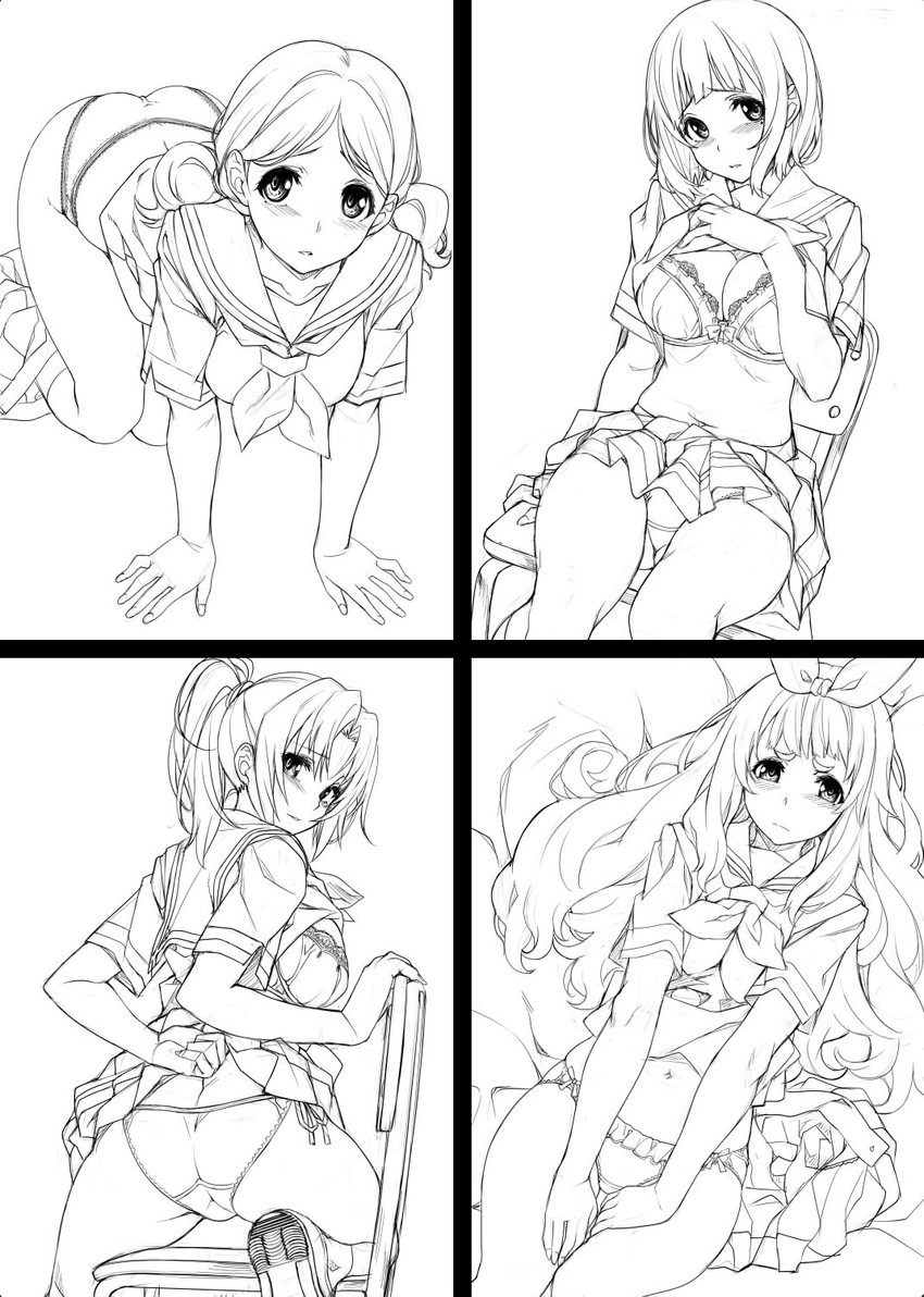 nakagawa natsuki, yoshikawa yuuko, nakaseko kaori, and ogasawara haruka (hibike! euphonium) drawn by nagayori
