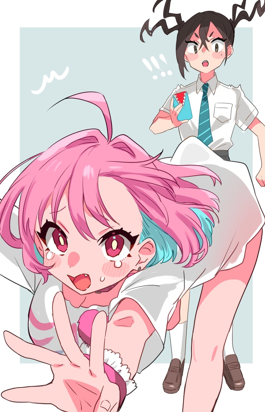 yumemi riamu and sunazuka akira (idolmaster and 2 more) drawn by sukoyaka_(100hituzi)