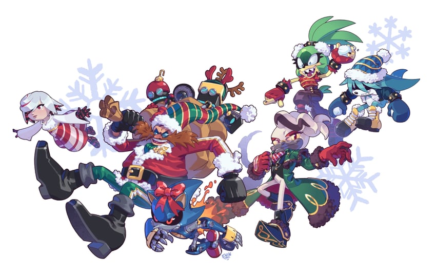 dr. eggman, metal sonic, sage, surge the tenrec, orbot, and 3 more (sonic and 2 more) drawn by evan_stanley