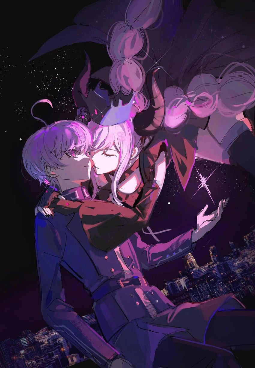 shinigami and yuma kokohead (master detective archives: rain code) drawn by binxngchng1