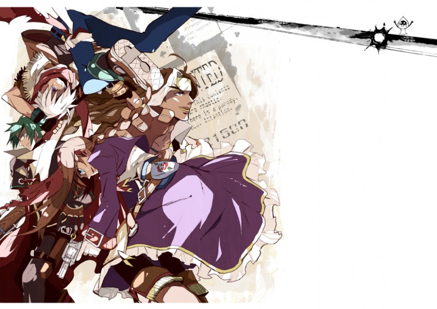 virginia maxwell, jet enduro, gallows carradine, and clive winslett (wild arms and 1 more) drawn by ahiru777