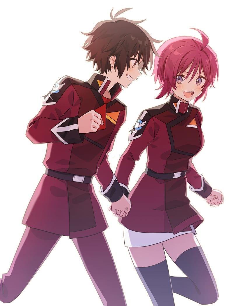 lunamaria hawke and shinn asuka (gundam and 2 more) drawn by ymrxx_(kamihurai)