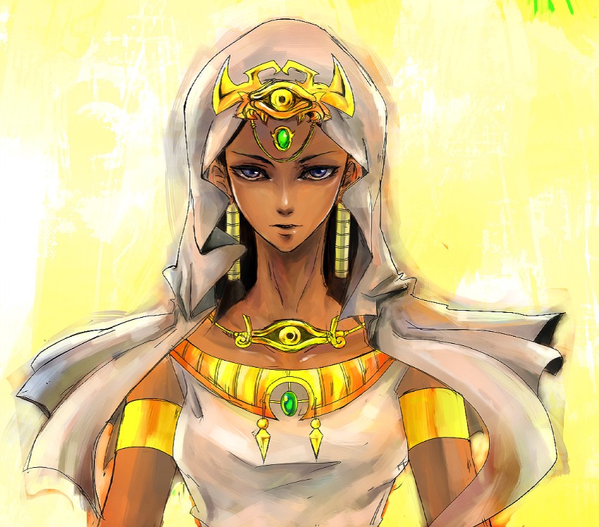 ishizu ishtar (yu-gi-oh! and 1 more) drawn by hikke_(kaji0927)
